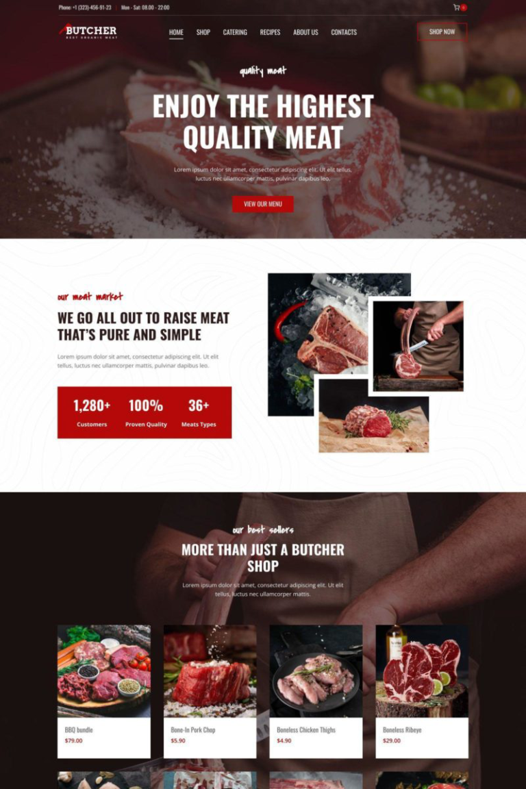 Butcher Shop Template