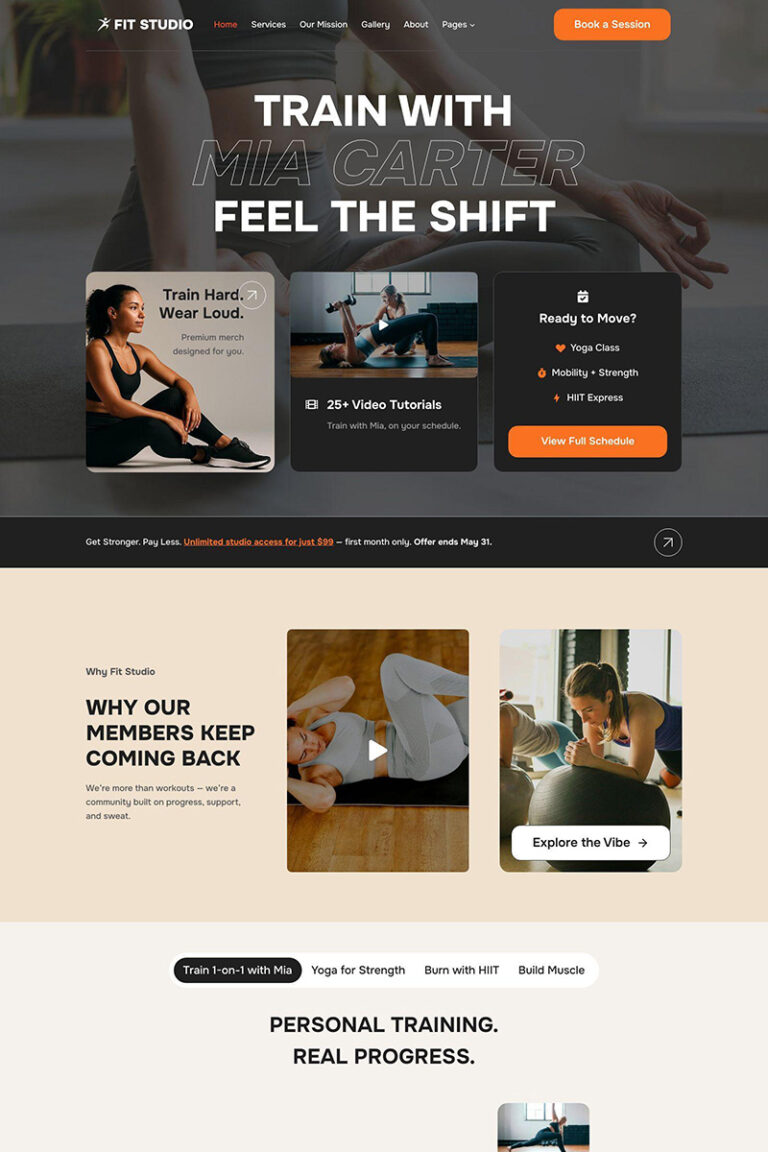 Fit Studio Template