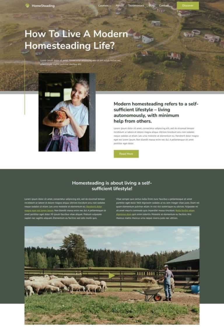 HomeSteading Template