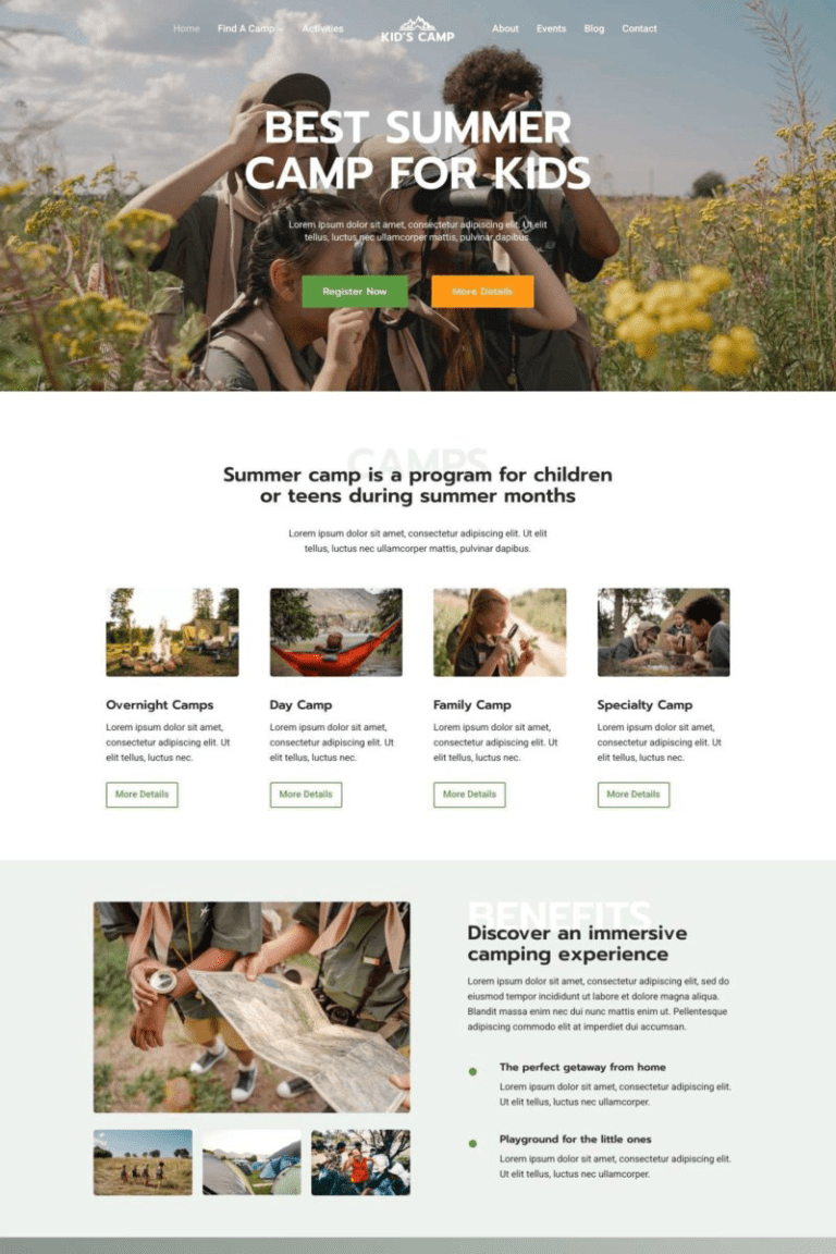 Kids Camp Template