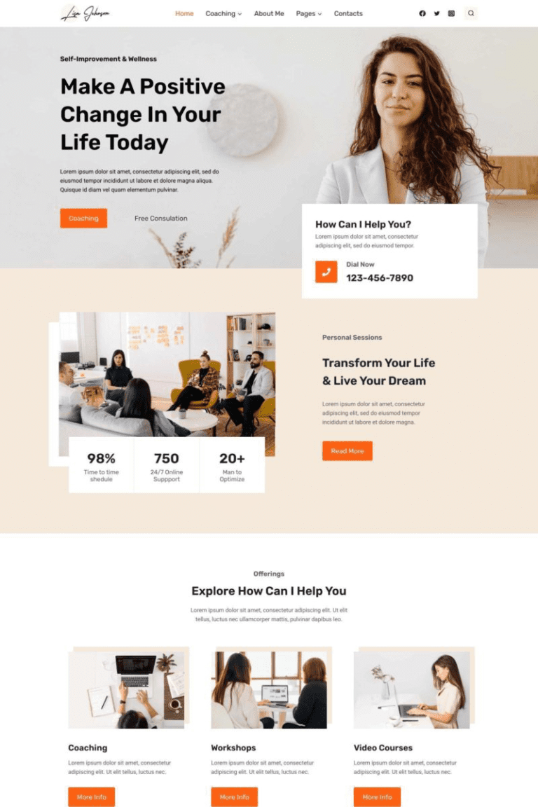 Life Coach Template
