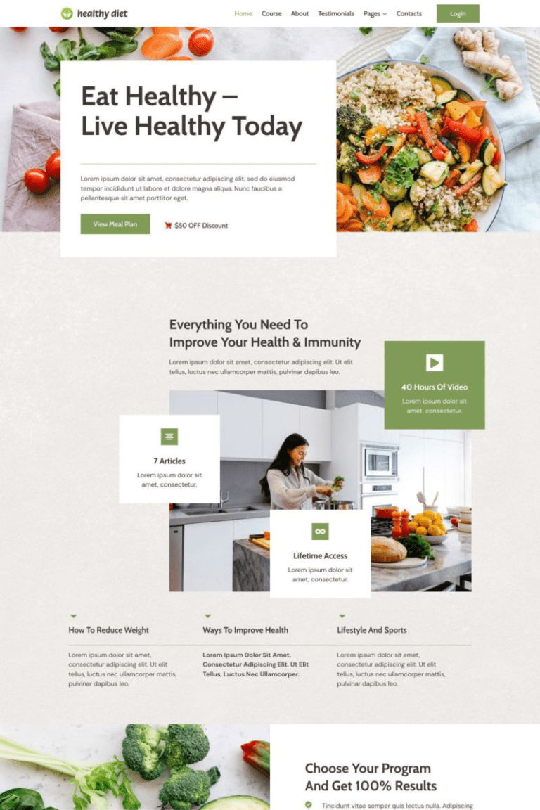 Nutrition Course Template