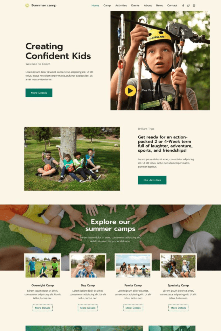 Summer Camp Template