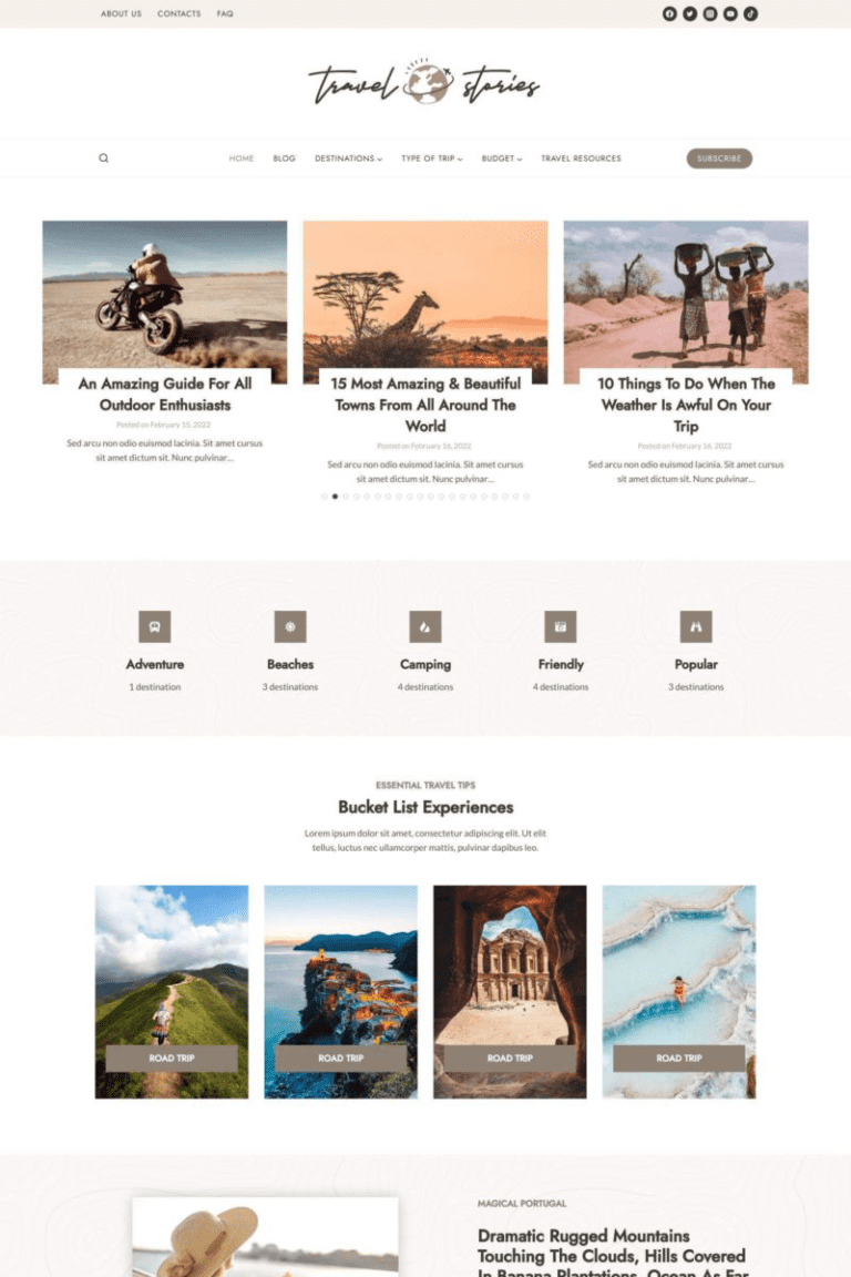 Travel Blog Template
