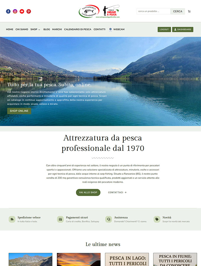 sito web Tutto Pesca Endine